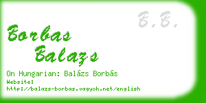 borbas balazs business card